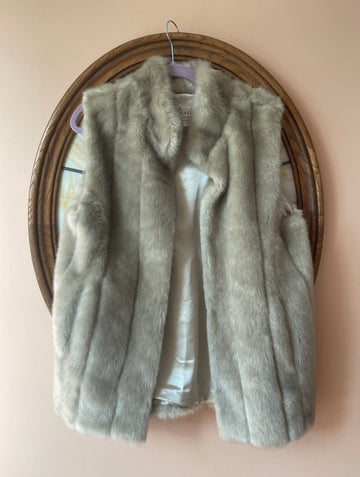 80s faux fur vest