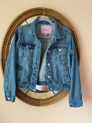 2000s Juicy Couture Denim Button Cropped Jacket S