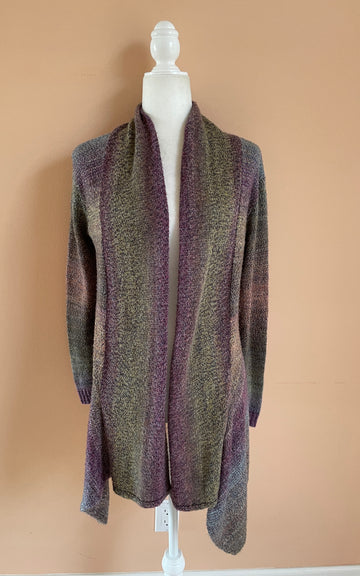 2000s American Rag Acrylics Multicolor Open Front Cardigan Sweater S