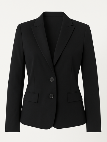 90s Vintage Anne Klein Classic Black Blazer Jacket Sm
