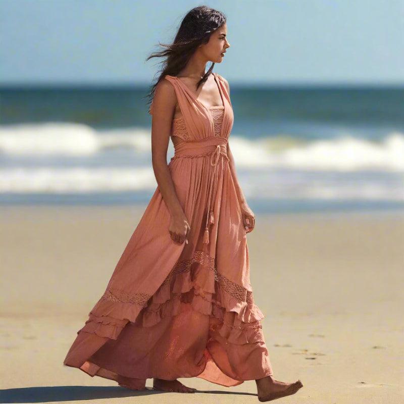 How to Style a Vintage Boho Maxi Dress | Blondes in Heaven  BlondesInHeaven