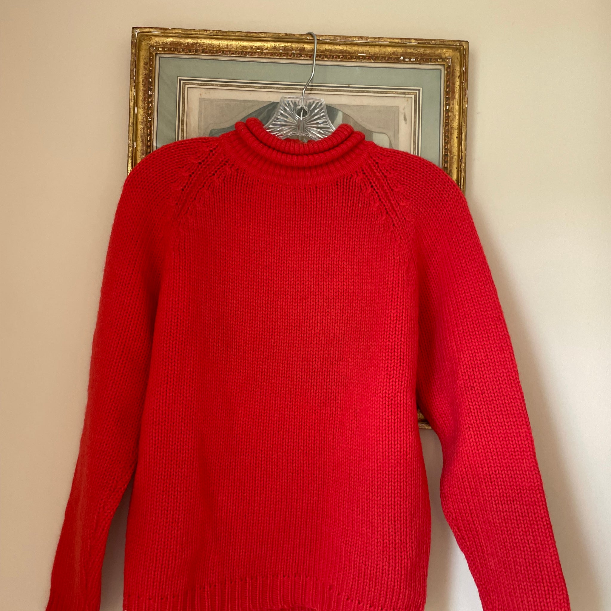 Vintage 70s 100% Wool Pullover Knit Sweater M