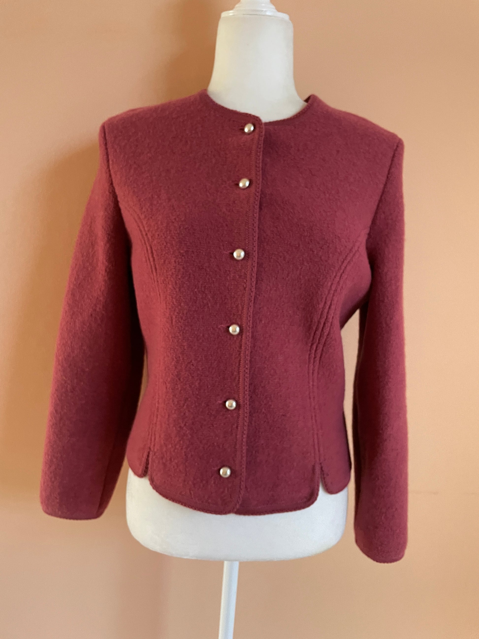  60s Geiger Rare Austria Pure Wool Skirt Jacket Suit M