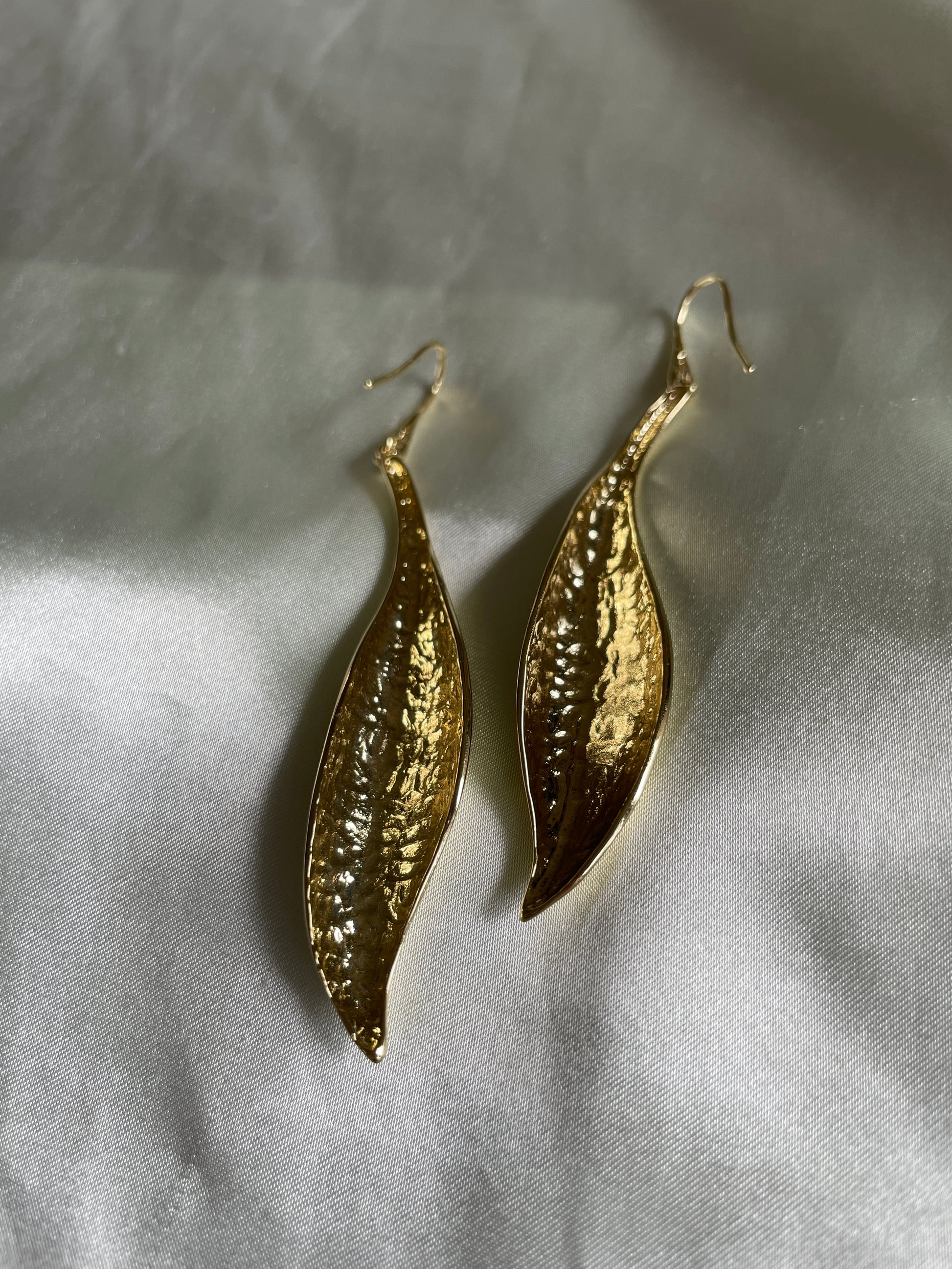  2000s Gold Plated Contemporary Pierced Earrings