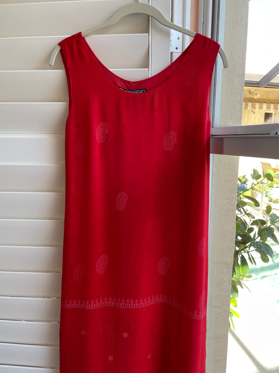 90s vintage red summer dress 