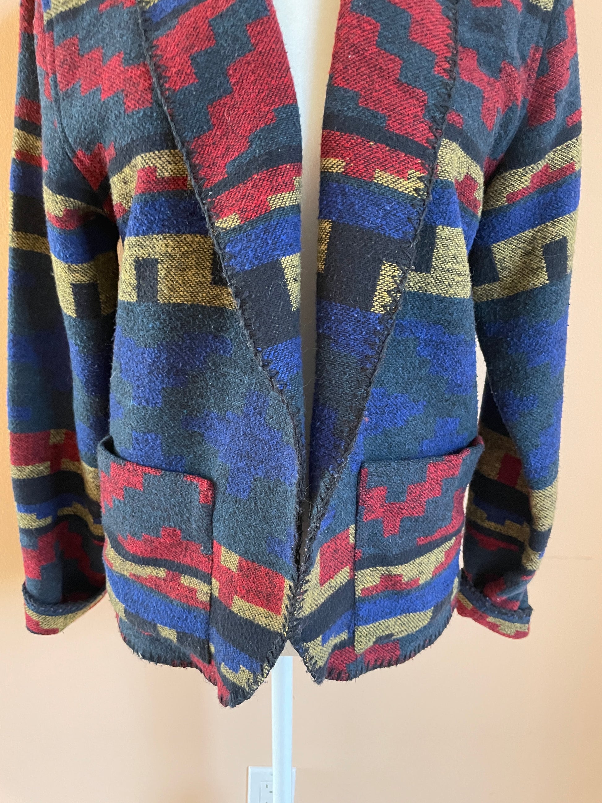  90s Southwest Style Print Jacket Sm