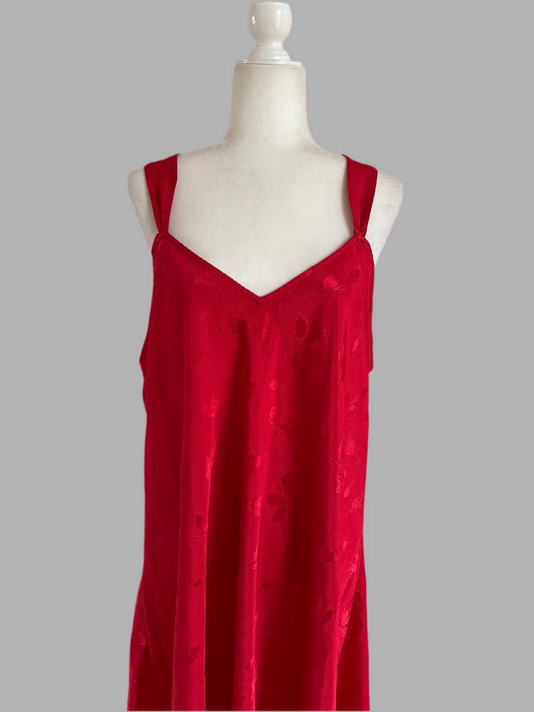 Floral Red Hot Lounge Lingerie Nightgown X/L