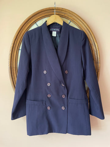 80s Vintage Navy Retro Stylish Jacket S/M