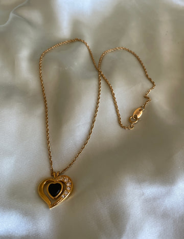 90s Avon heart pendant Necklace 