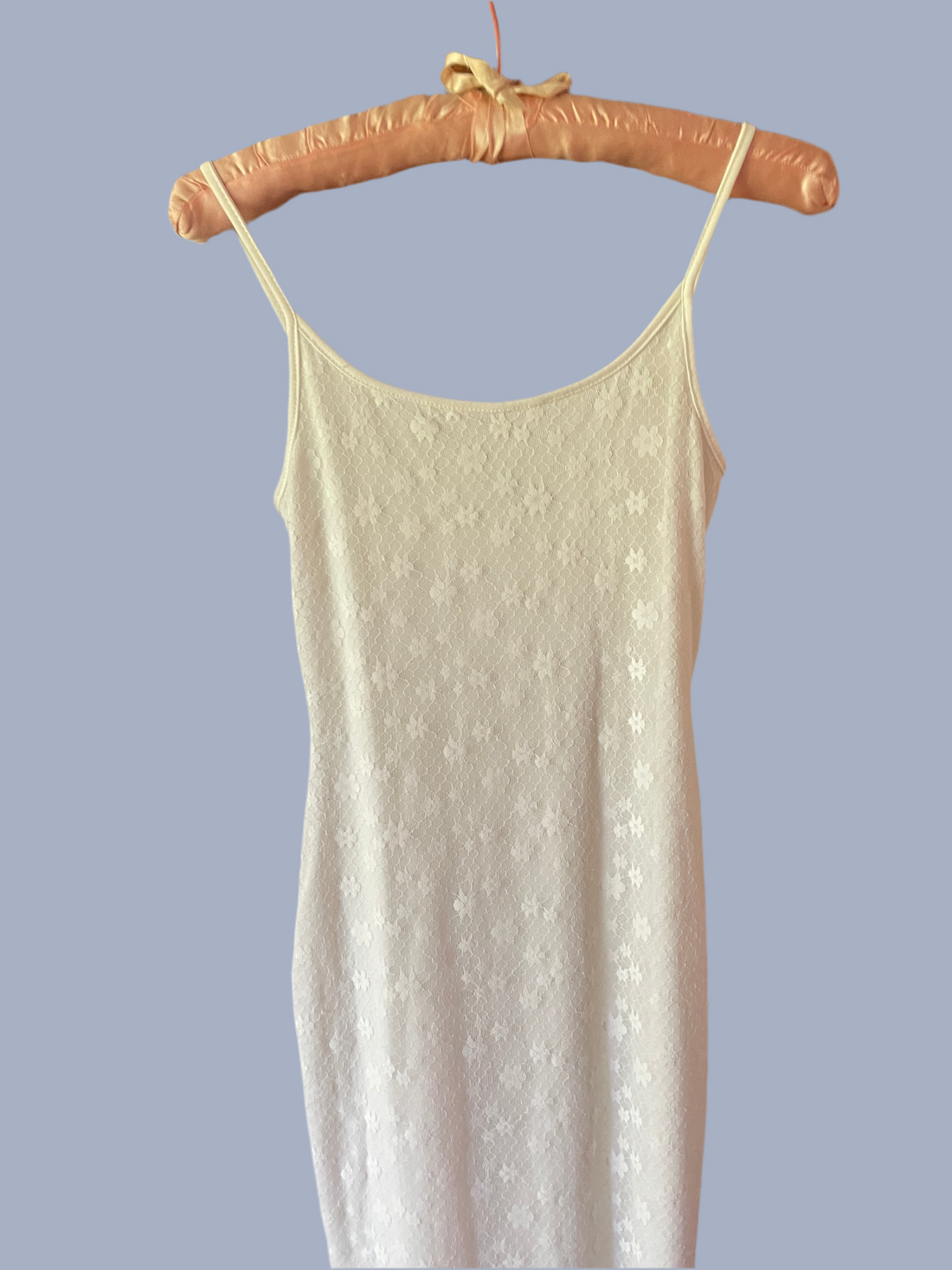 2000s Dreamy Flowers of White Summer Maxi Dress M/L