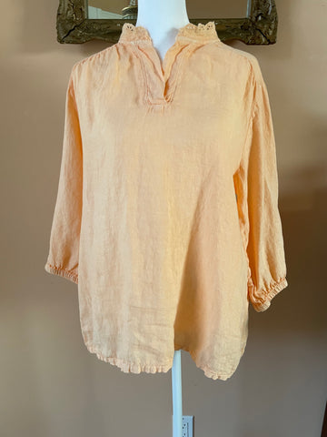 2000s Made in Italy 100% Cotton Peach Top M/Lg