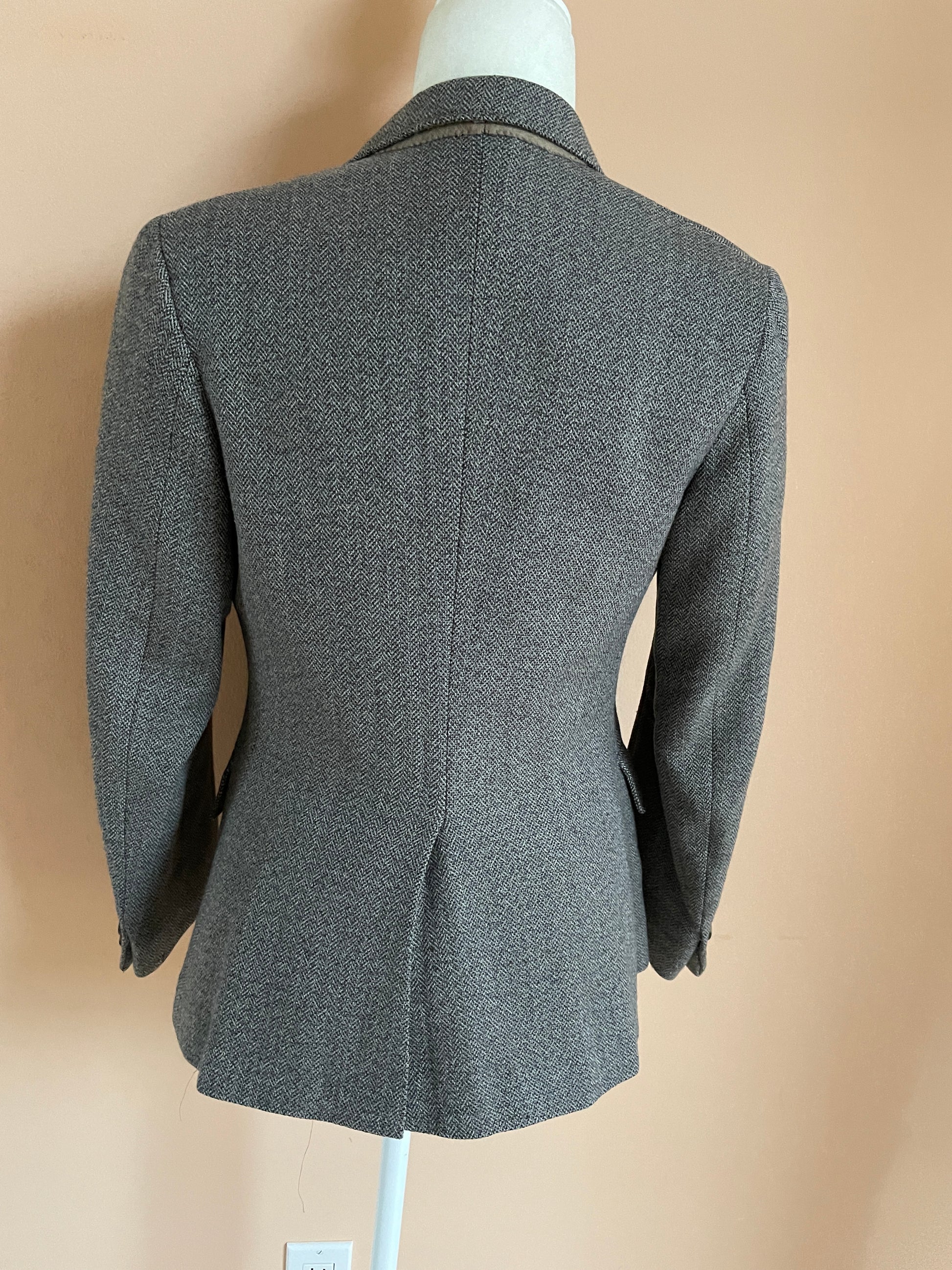  80s Wool Blend Classic Gray Blazer Jacket S