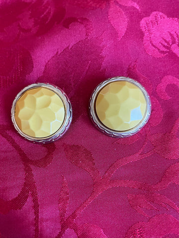 80s Vintage Signed Bergere Chic Clip Earrings
