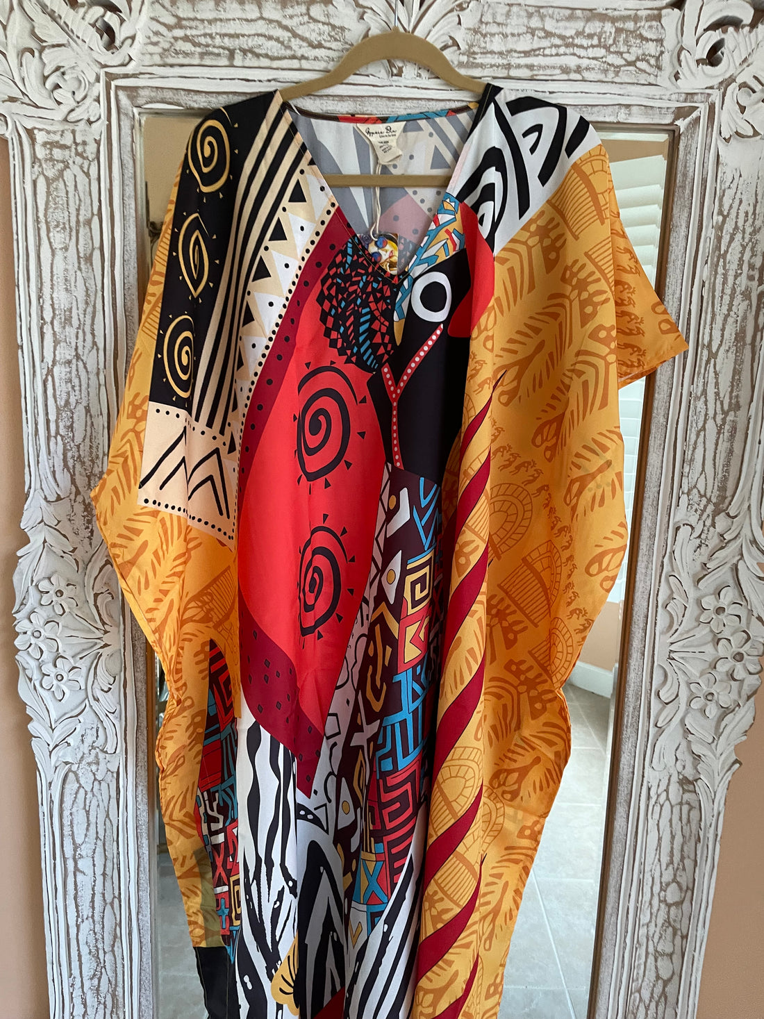Colorful 100% Poly Beach wear Lounge Day to Evening Kaftan   Plus Size
