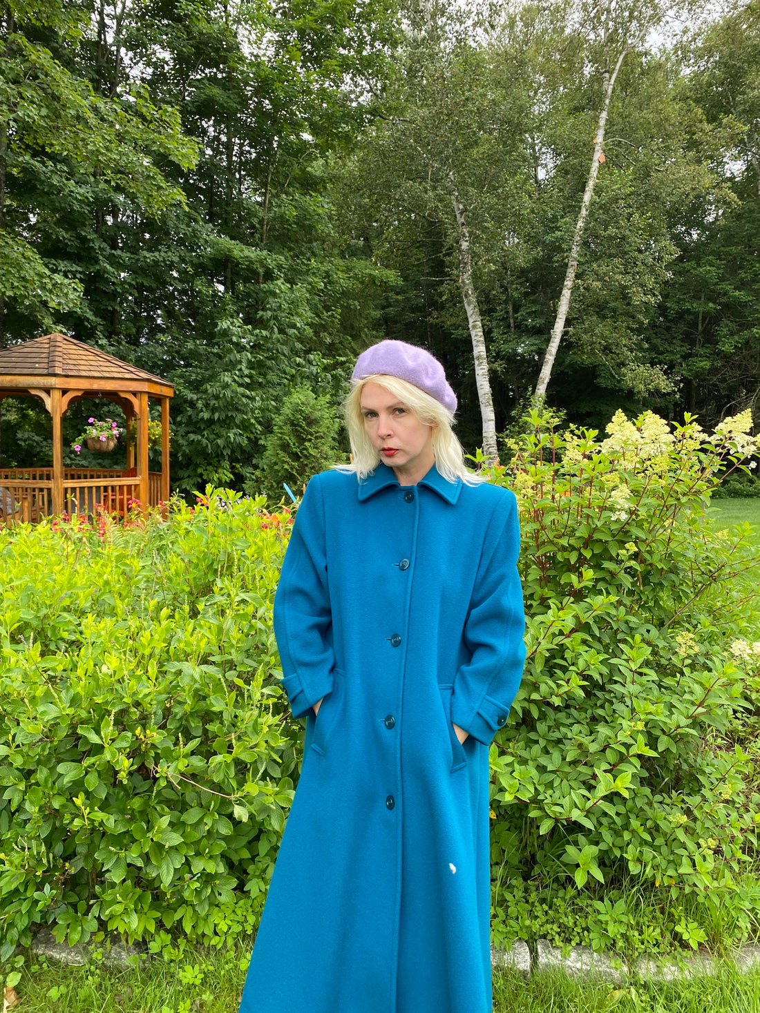 1970s Pendleton winter blue coat 