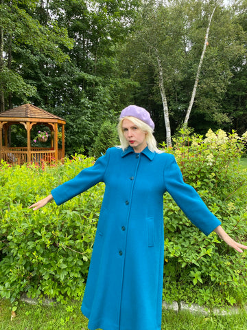 70s Pendleton Virgin Wool Women’s Blue Winter Coat