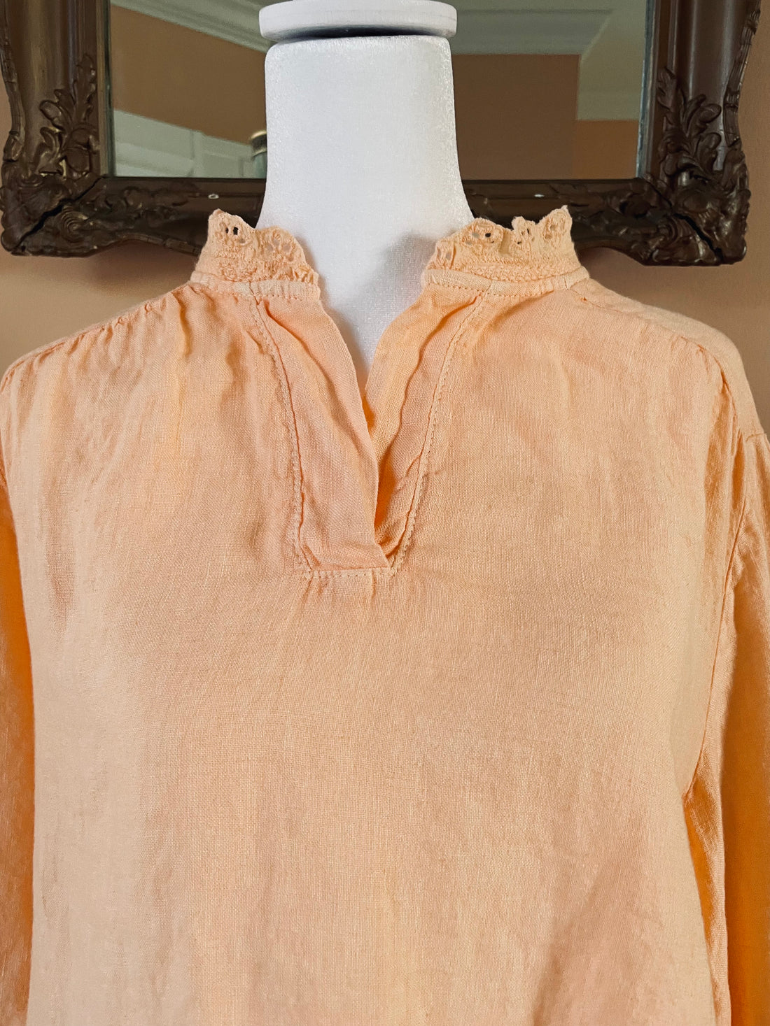 2000s Made in Italy 100% Cotton Peach Top M/Lg