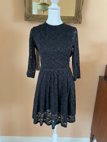 2000s Victoria’s Secret Black Lace Mini Dress XSP