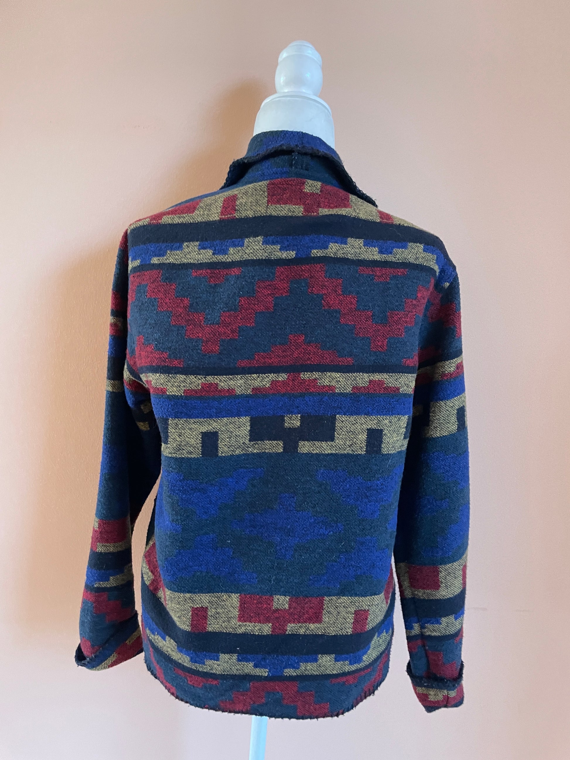  90s Southwest Style Print Jacket Sm