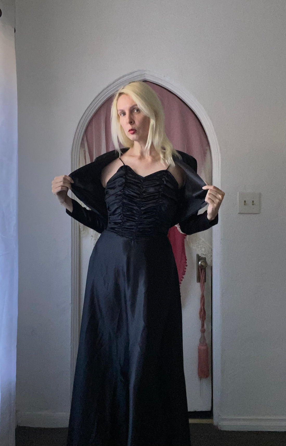 Vintage Victoria Secret Rare Black Elegant Gown with Jacket XS-Sm