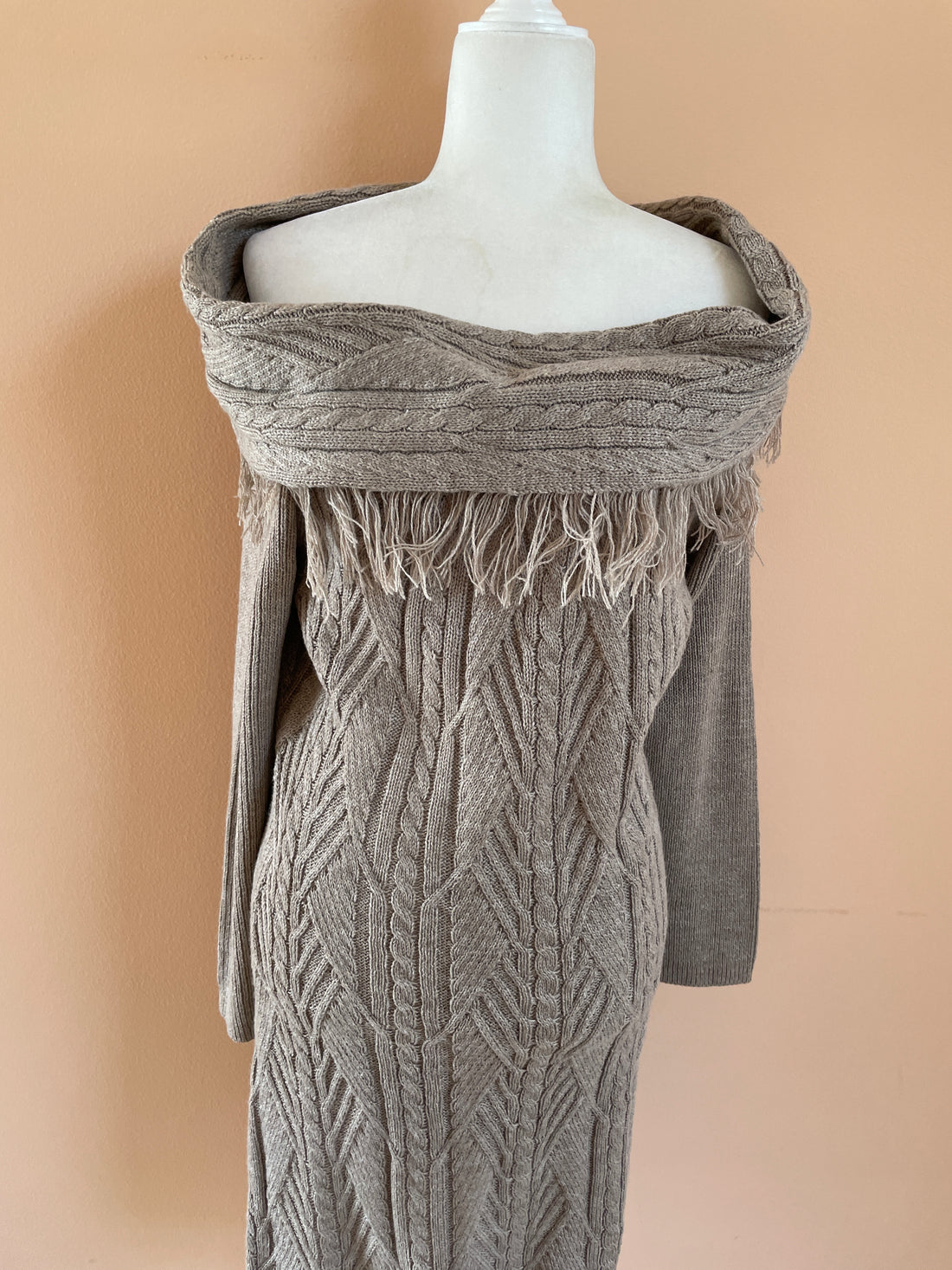 90s gray knit sweater dress