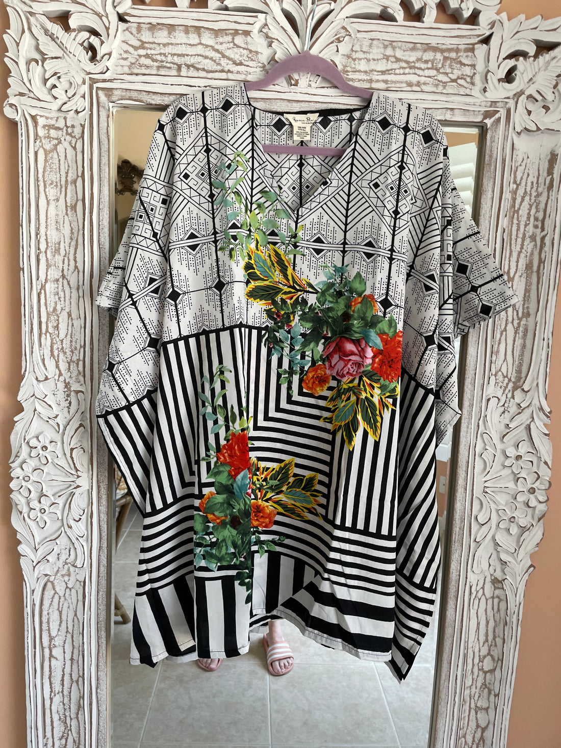 Women’s Tunic Short Floral Dress Beach Wear Casual Caftan Plus size