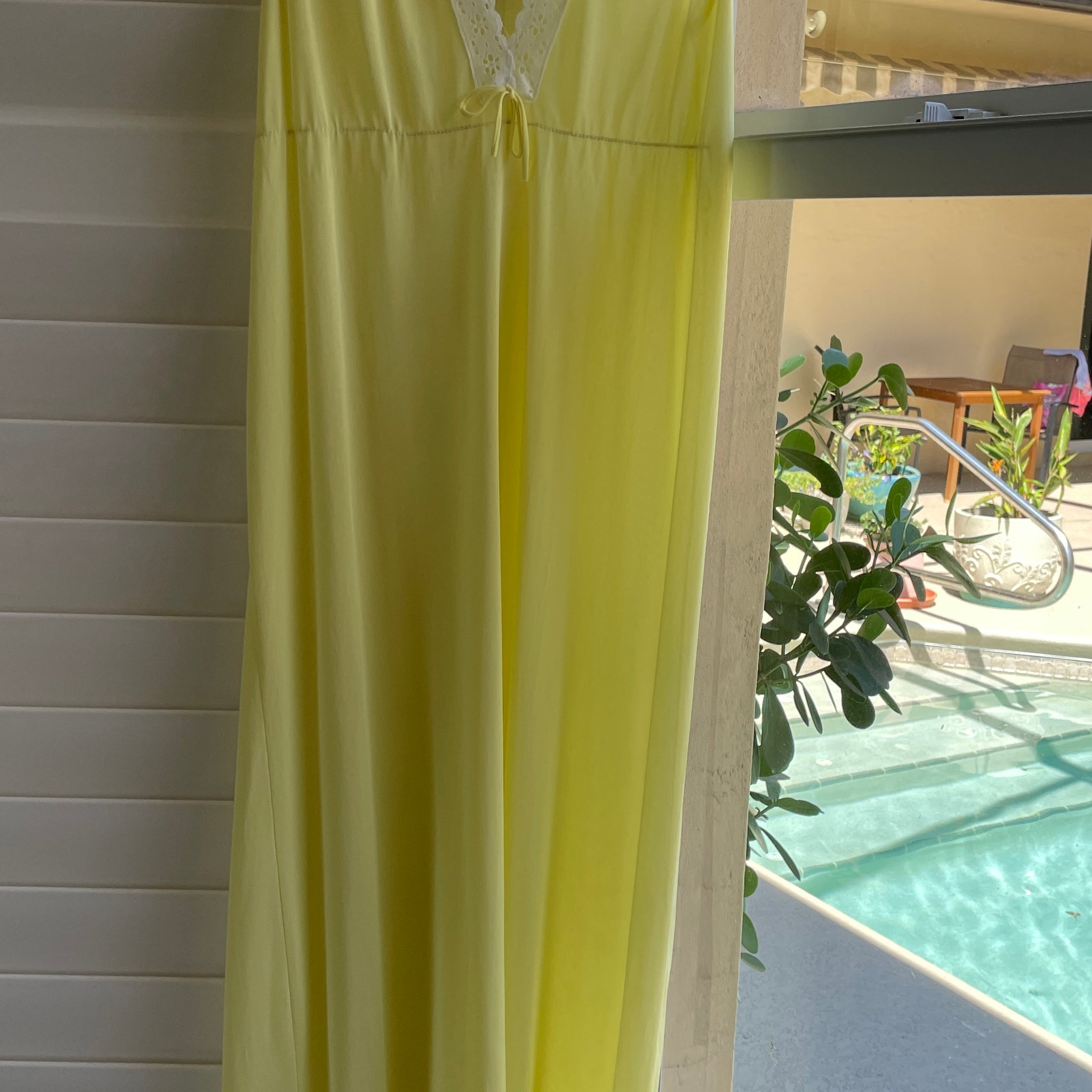 90s yellow lingerie gown