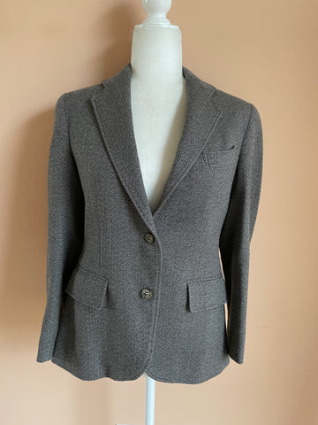 80s Wool Blend Classic Gray Blazer Jacket S