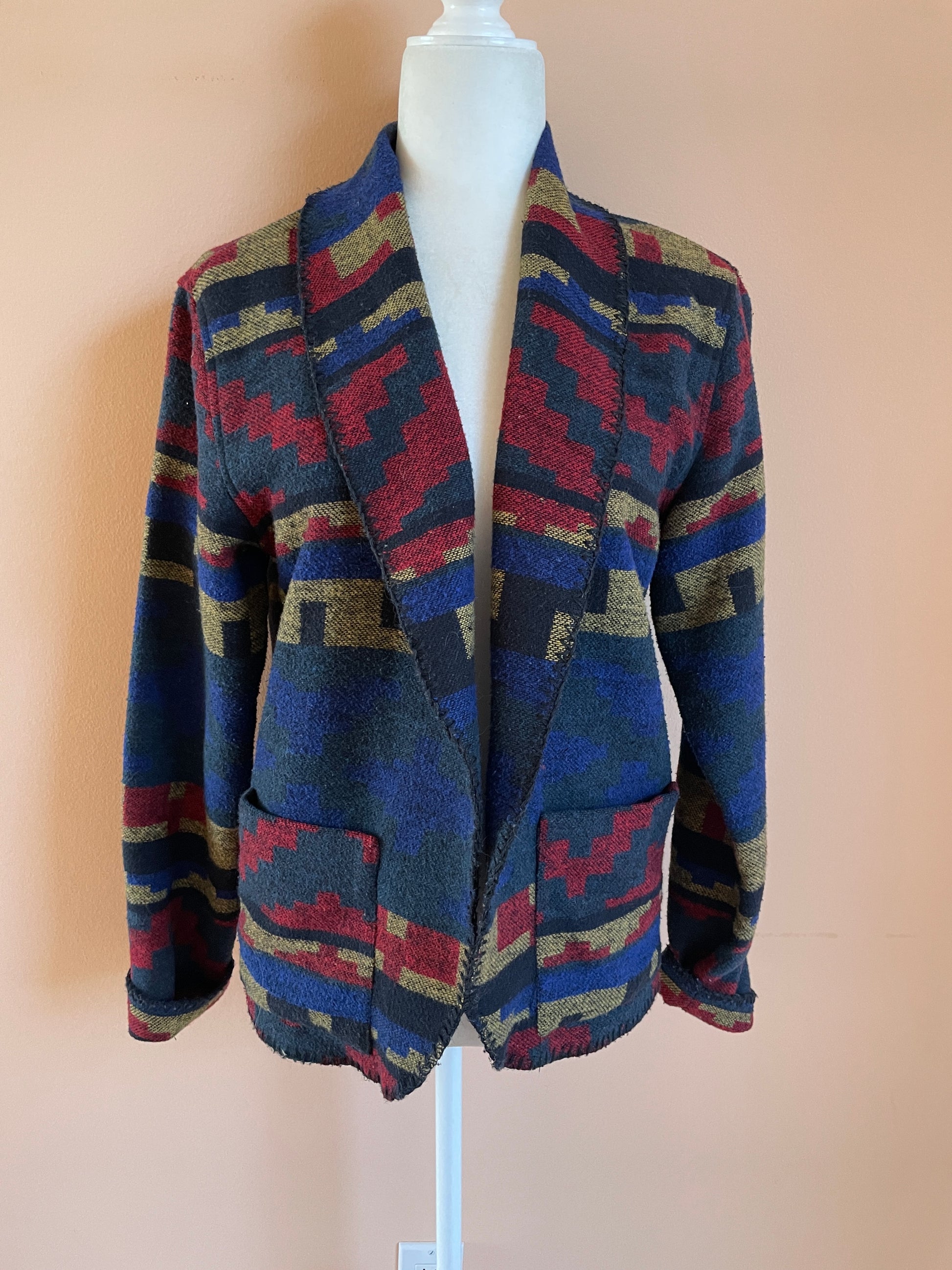 90s southwest jacket 90s Southwest Style Print Jacket Sm