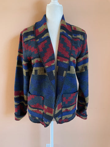 90s Southwest Style Print Jacket Sm