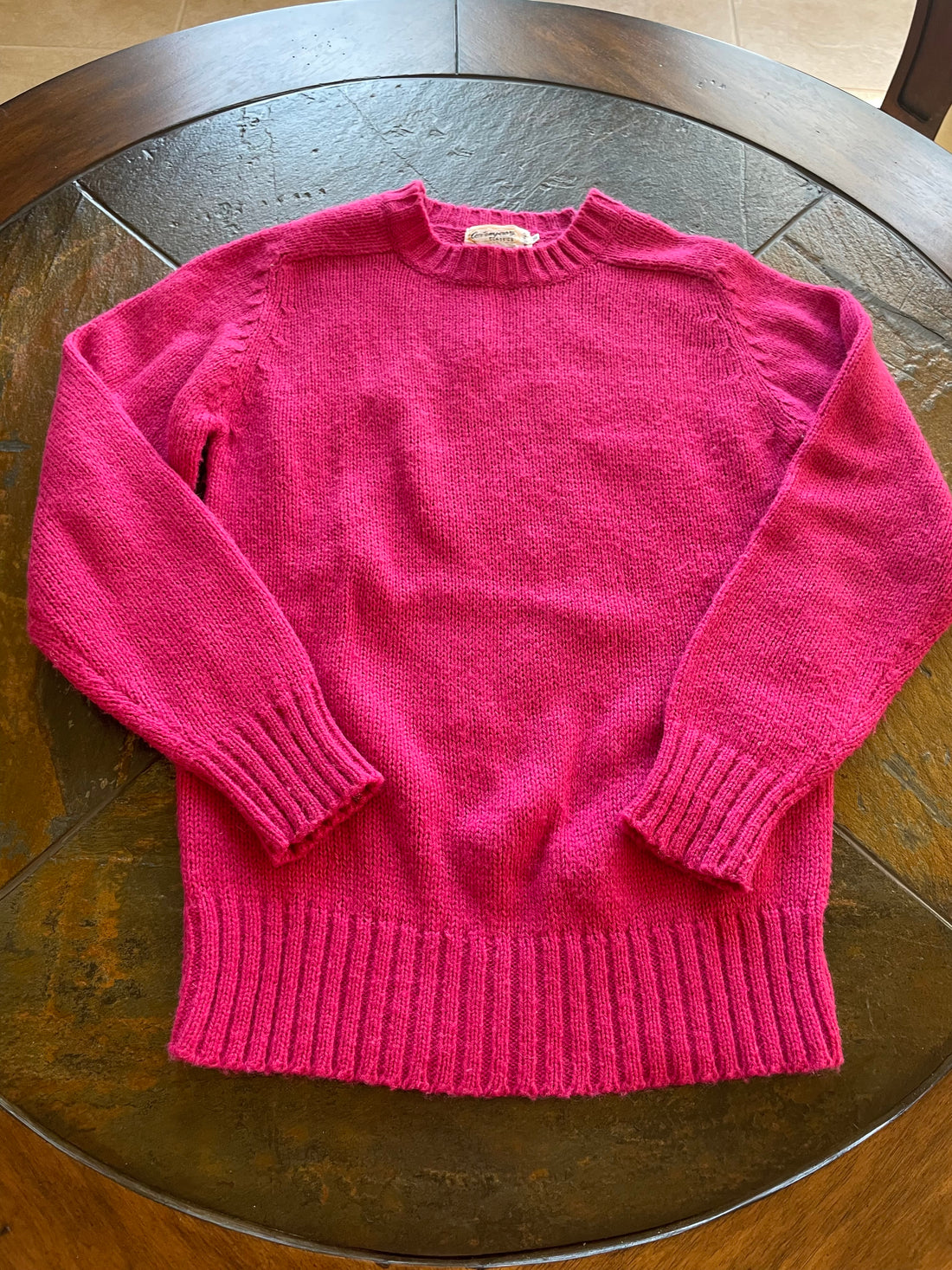 Vintage 70s Acrylic Pullover Knit Sweater Top. Sm