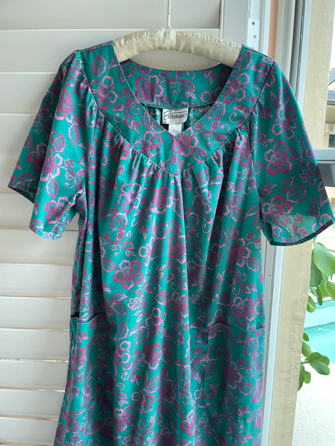 2000s Cotton Poly Pockets Ruffled Lounge House Dress M