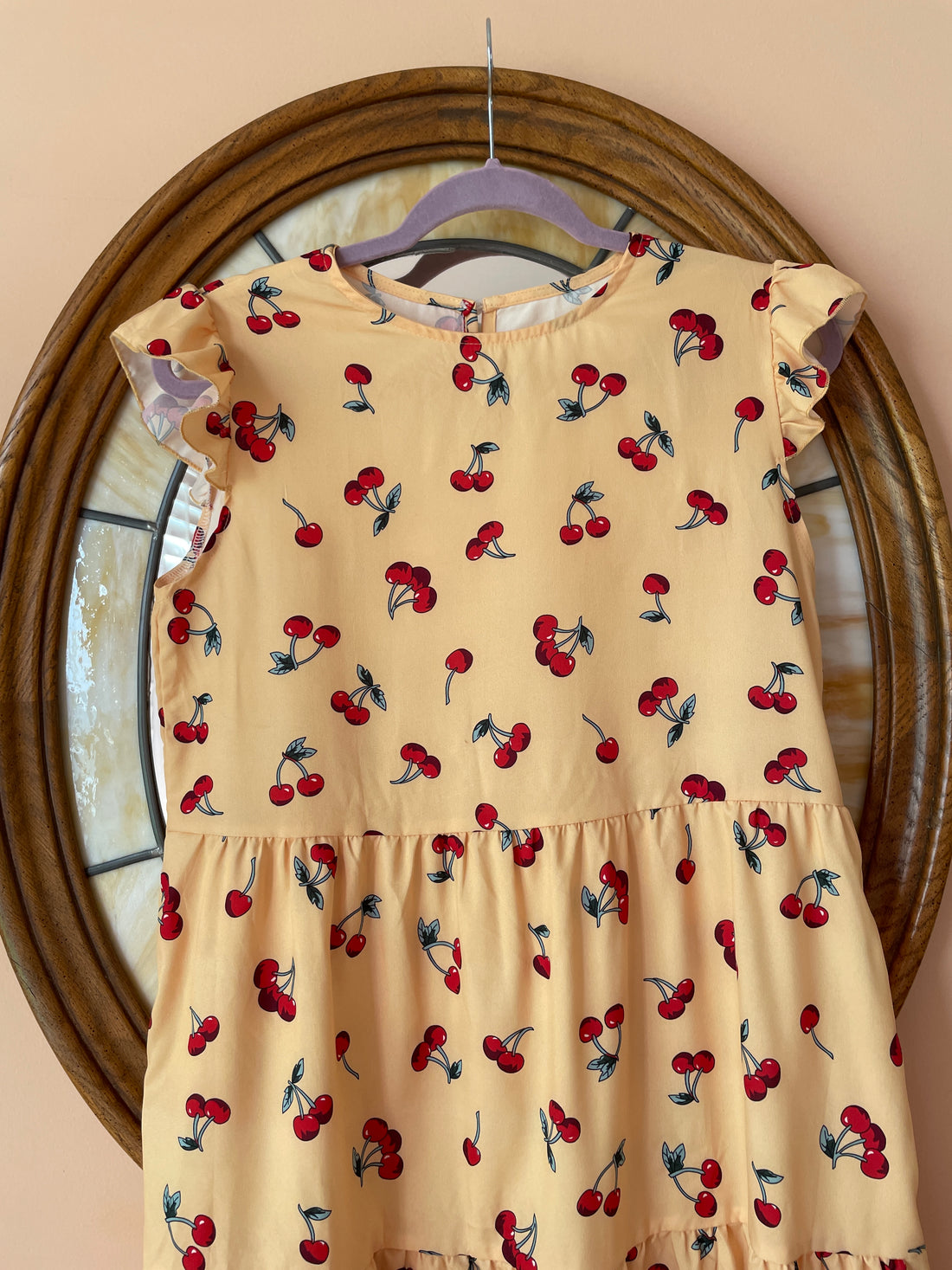 cherry print mini dress