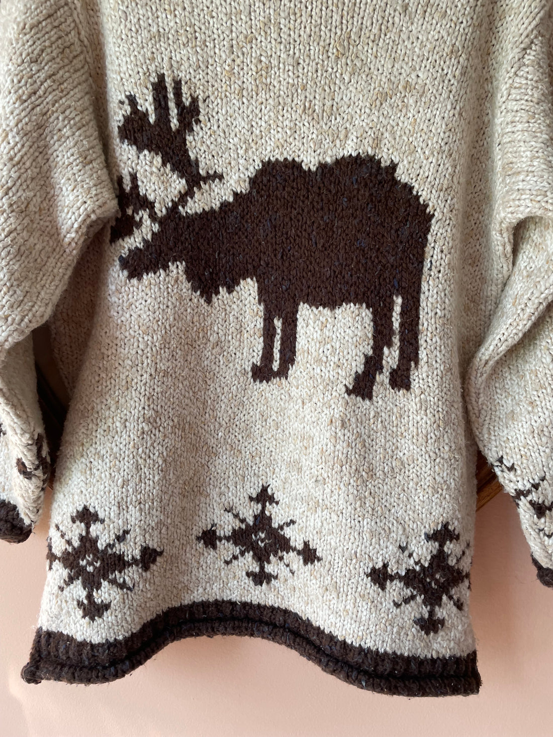 Vintage 90s Reindeer Snowflake Pullover Unisex Sweater M