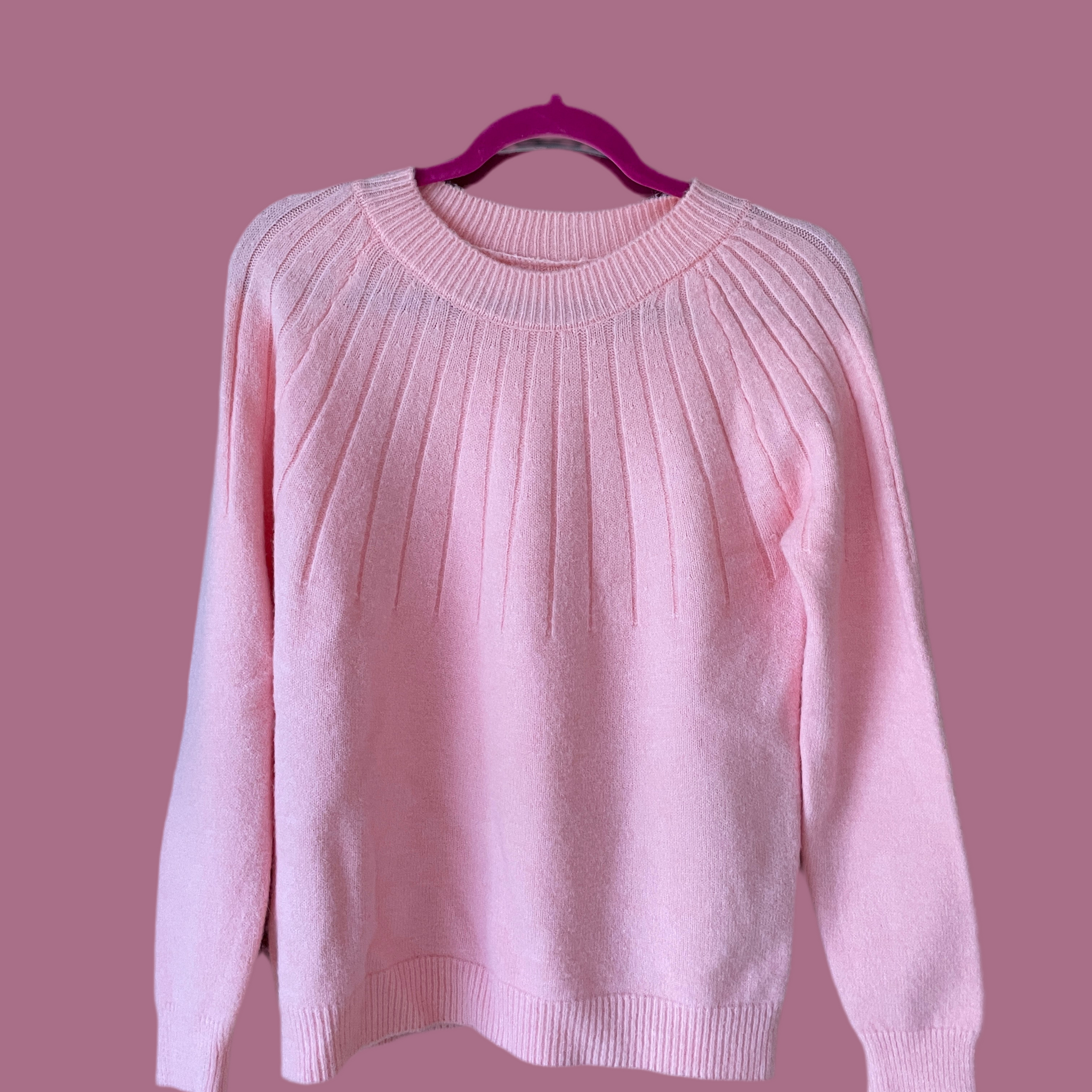 90s Softness of Pink in the Winter Sweater Weather M