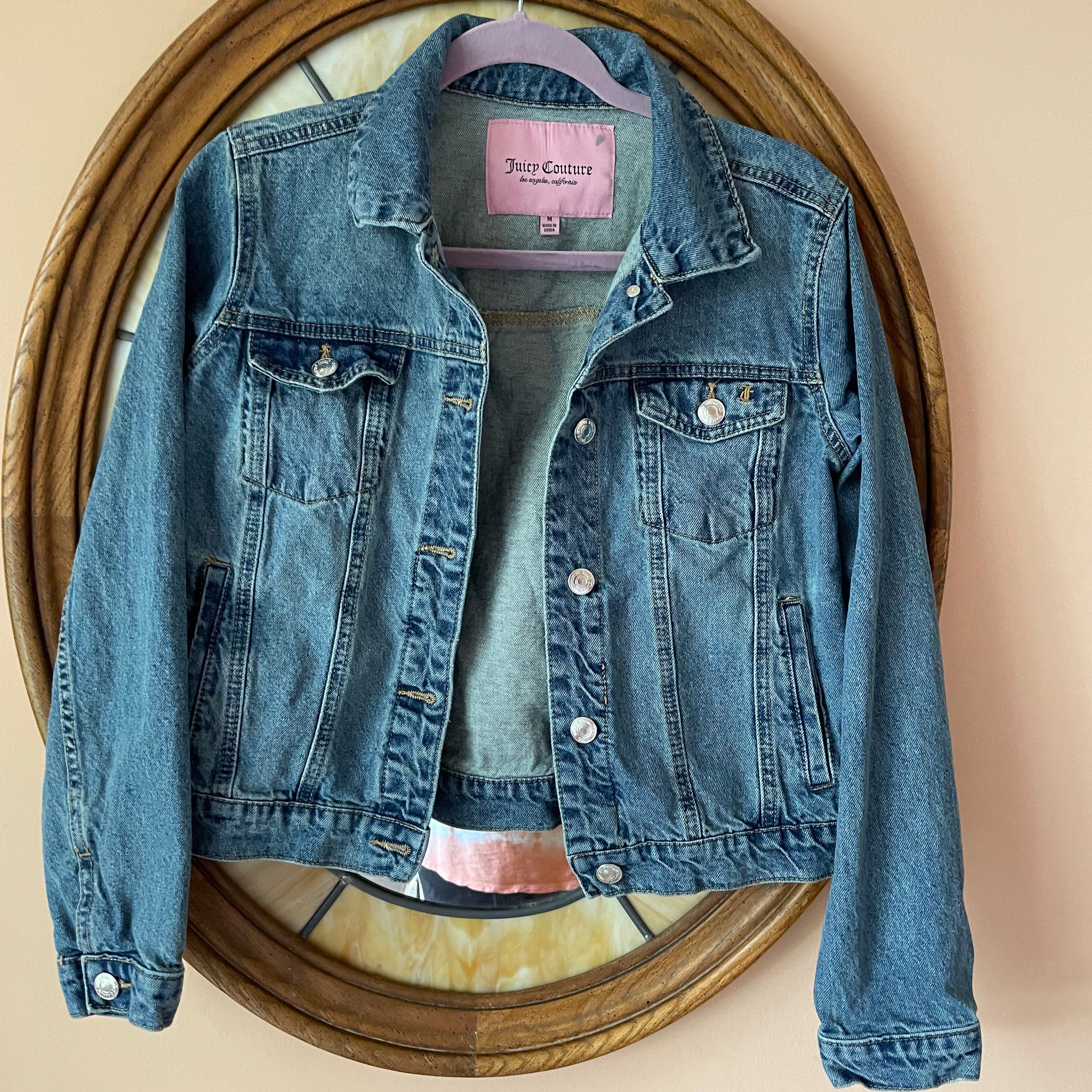 2000s Juicy Couture Denim Button Cropped Jacket S