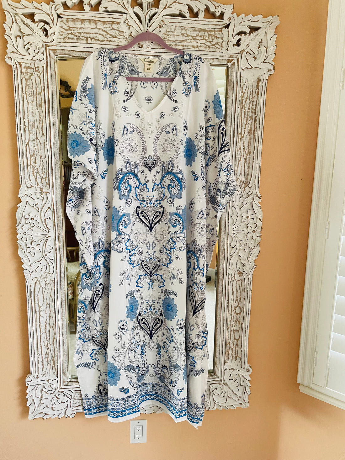 Gypsie Blu Women’s Caftan Kimono Boho Gown Maxi Dress  Plus Size