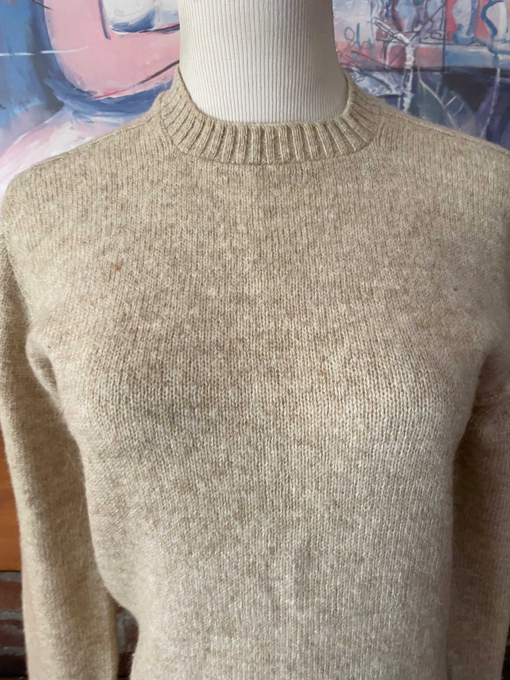  70s Mary Lewis Sears Virgin Shetland Wool Vintage pullover Sweater S