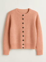 80s Vintage Wool Button Front Pink Vintage Cardigan Sweater Jacket M