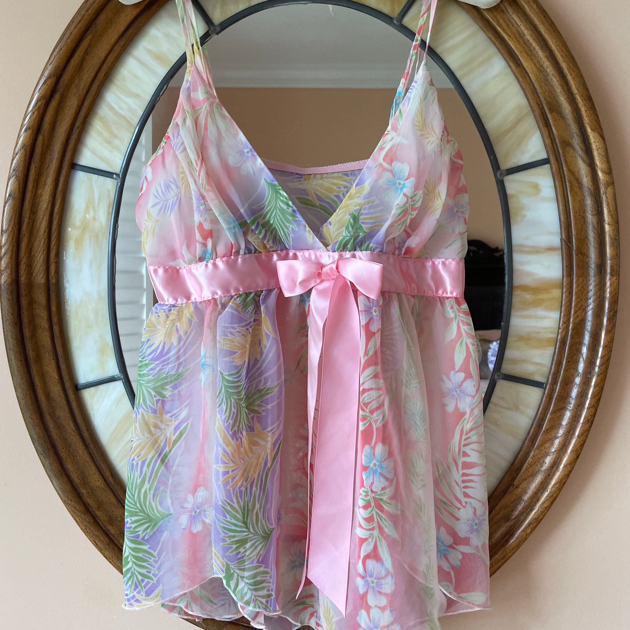 2000s Floral Lingerie Nightgown 