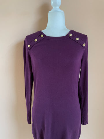 Calvin Klein 90s Burgundy Go Anywhere Sweater Dress M