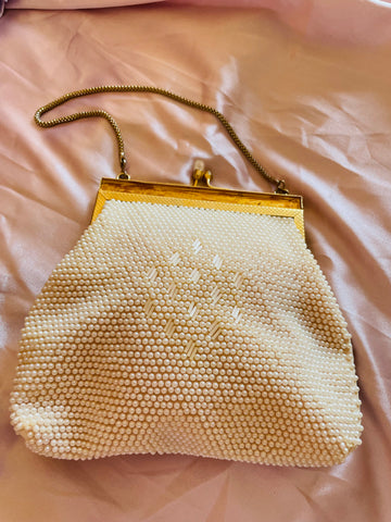 Vintage Handmade Tiny Beaded Evening Purse