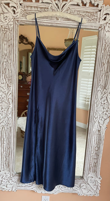 Elegant Silky Poly Loungewear Lingerie Gown M