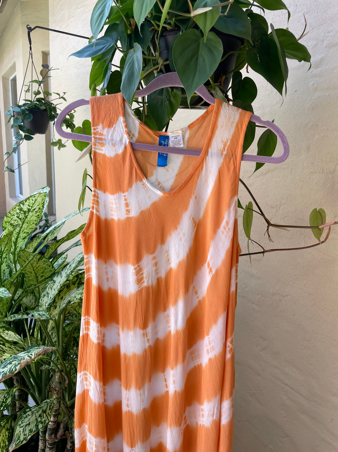 2000s Fabulous Tye Dye Beach Sleeveless Casual Long Dress M
