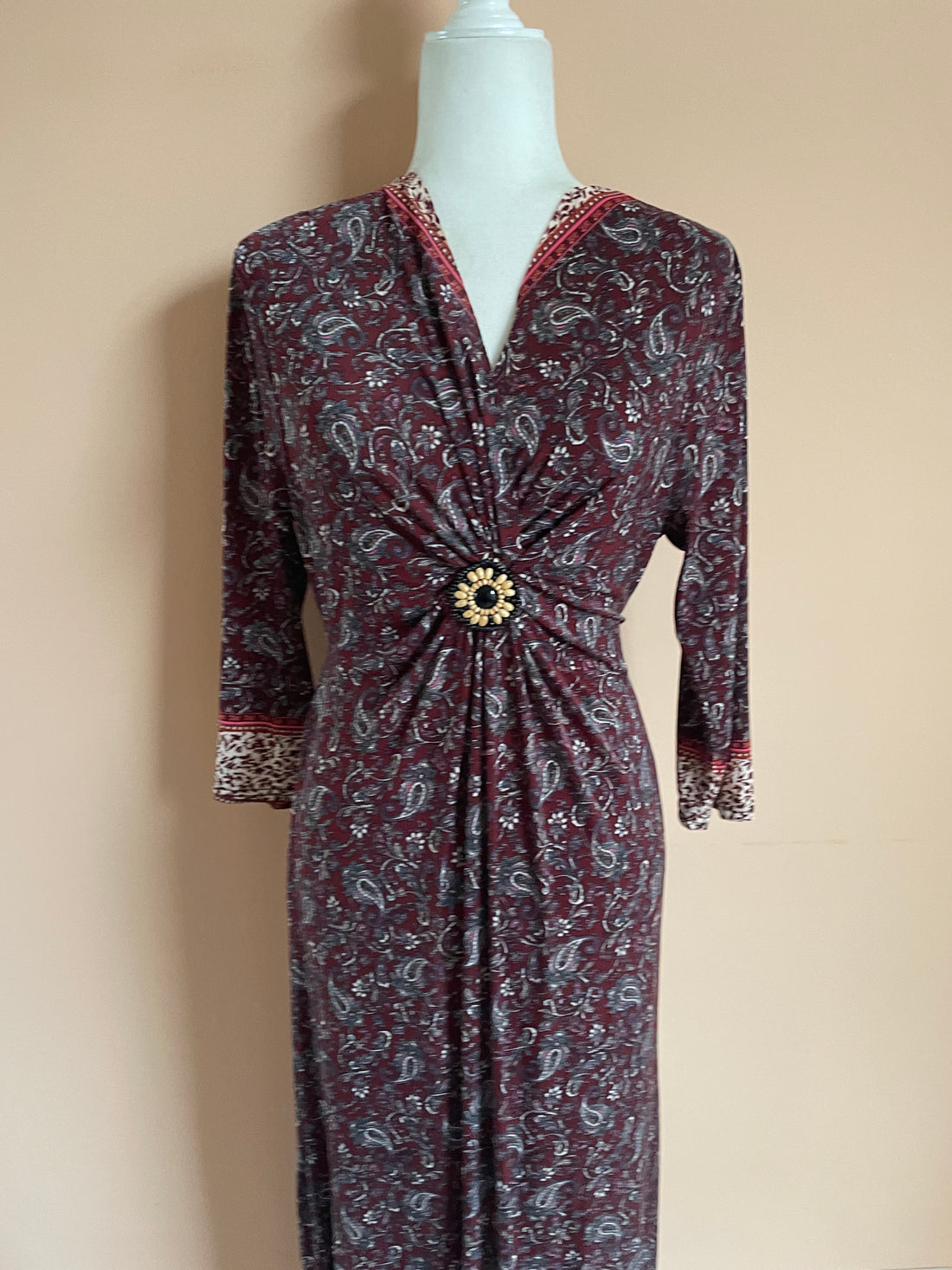 1990s Paisley Maxi Dress