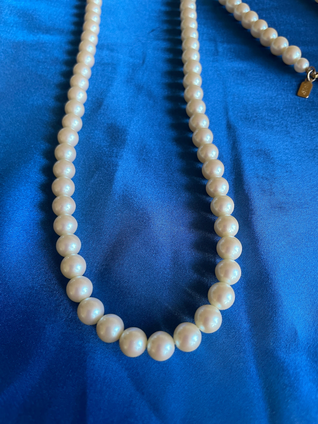 90s Vintage Faux Pearl Glass Beaded 1928 Classic Necklace