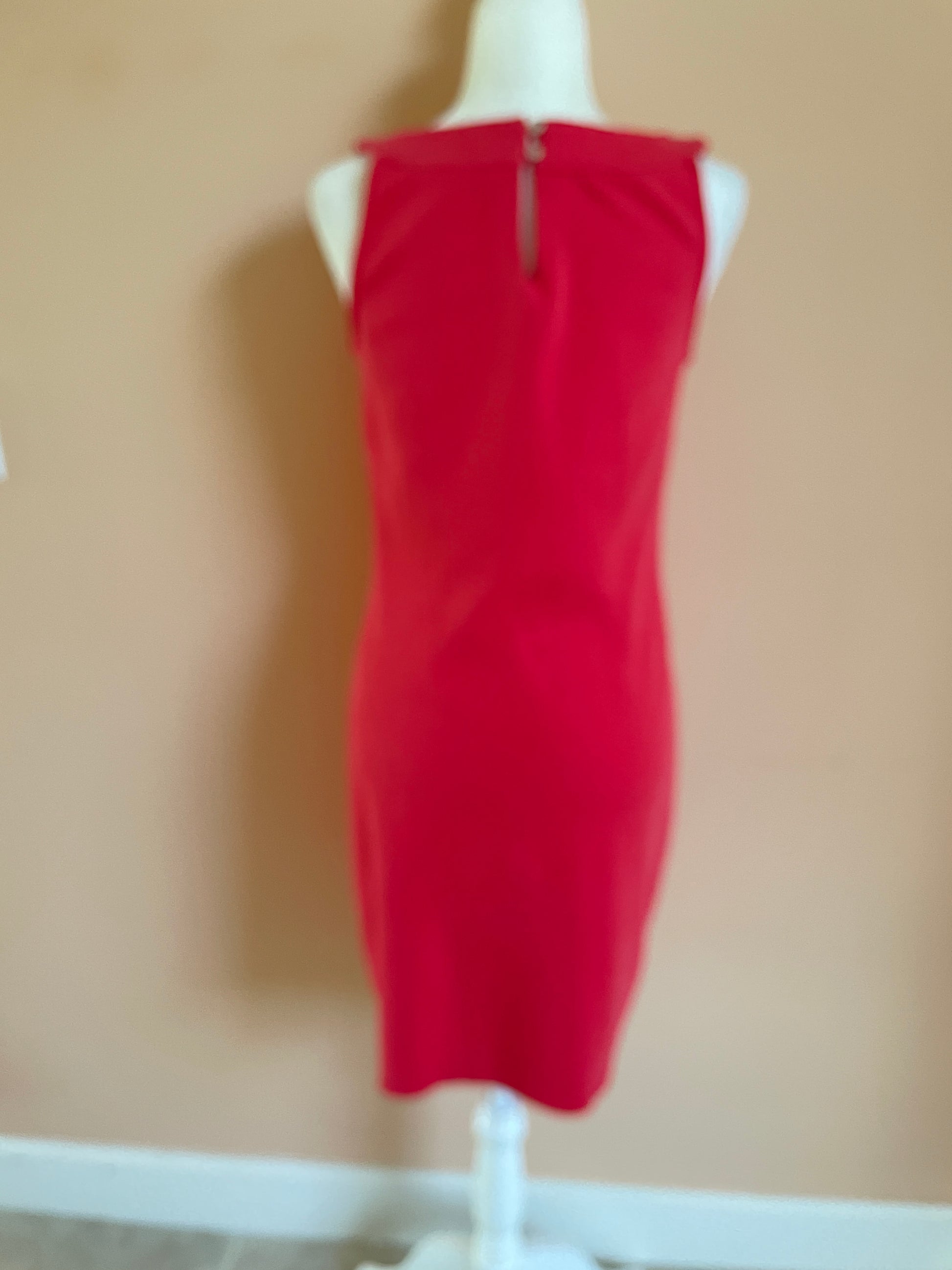  Talbots 90s Sleeveless Cotton Casual Red Dress SP