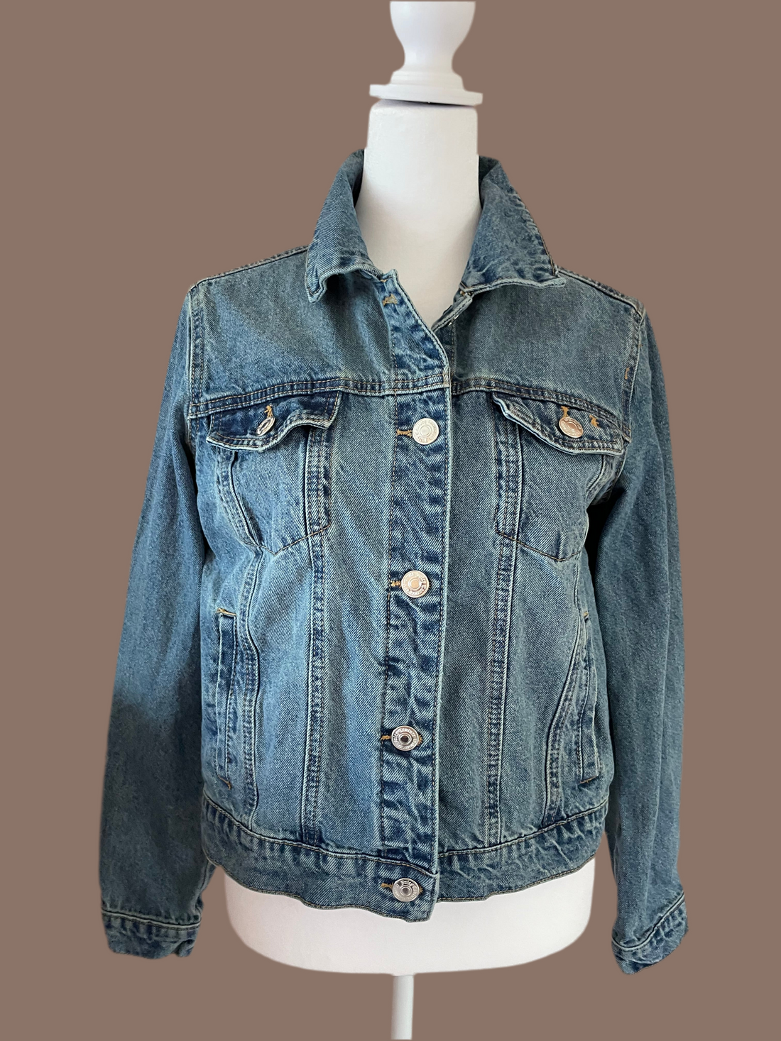 2000s Juicy Couture Denim Button Cropped Jacket S