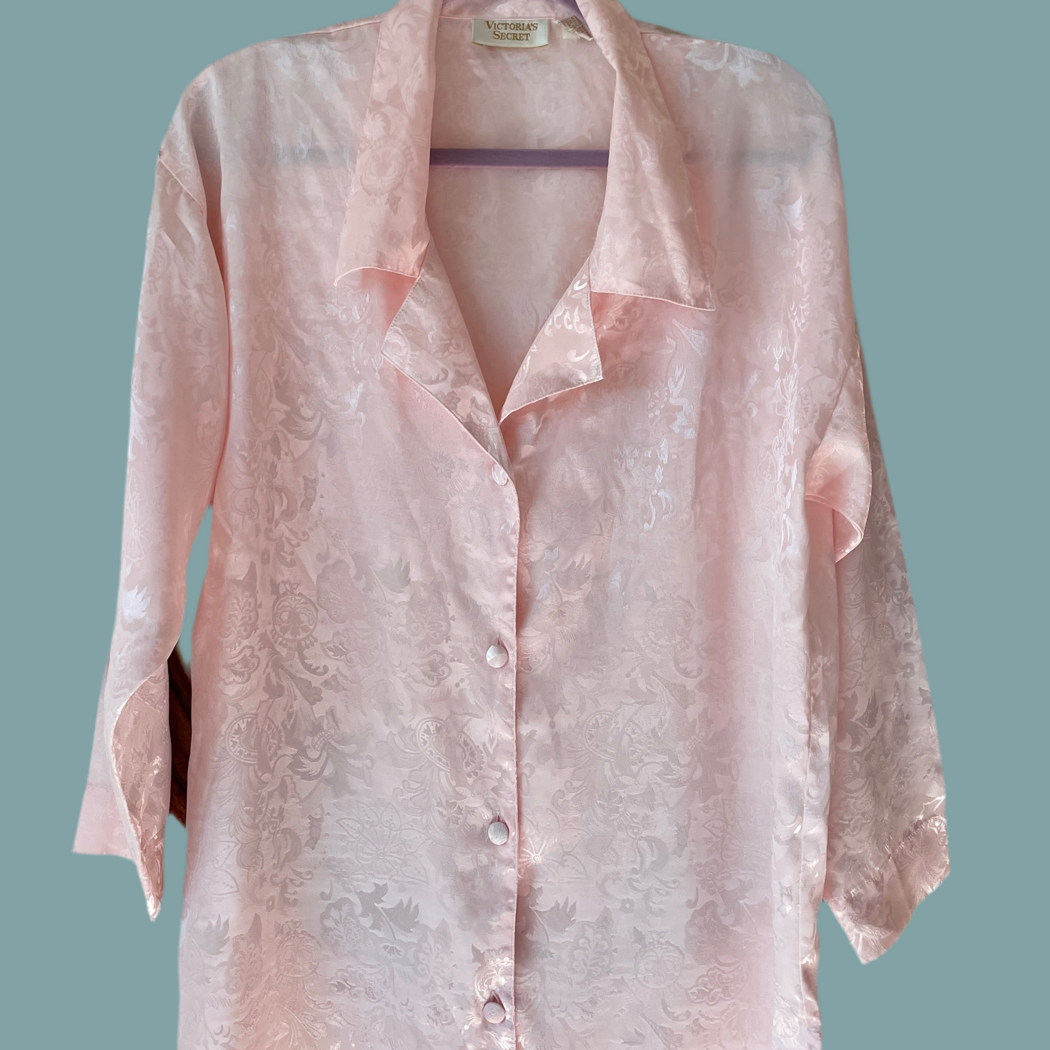 2000s Victoria’s Secret Pink Poly Lounge Lingerie PJ Top. M