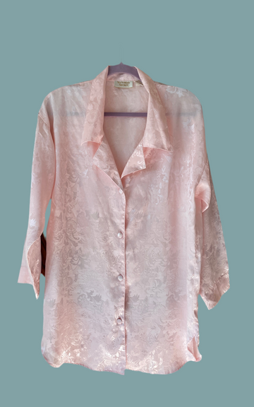 2000s Victoria’s Secret Pink Poly Lounge Lingerie PJ Top. M
